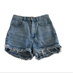 AMERICAN APPAREL | high waisted denim cutoff shorts